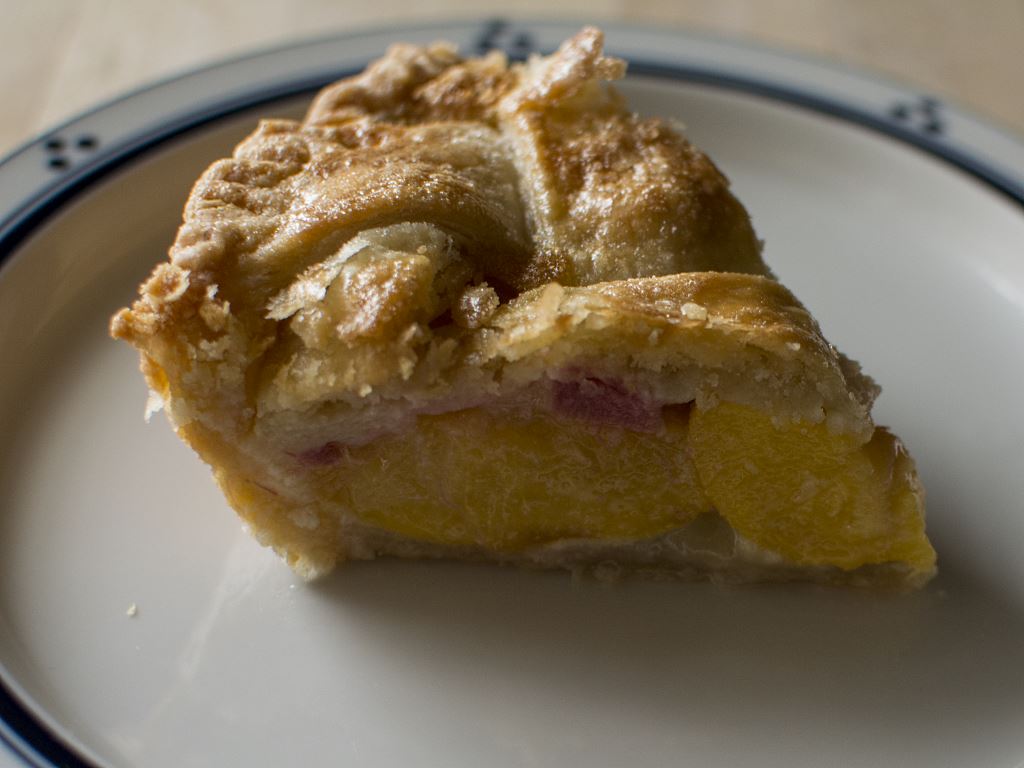 Peach Pie with Rhubarb